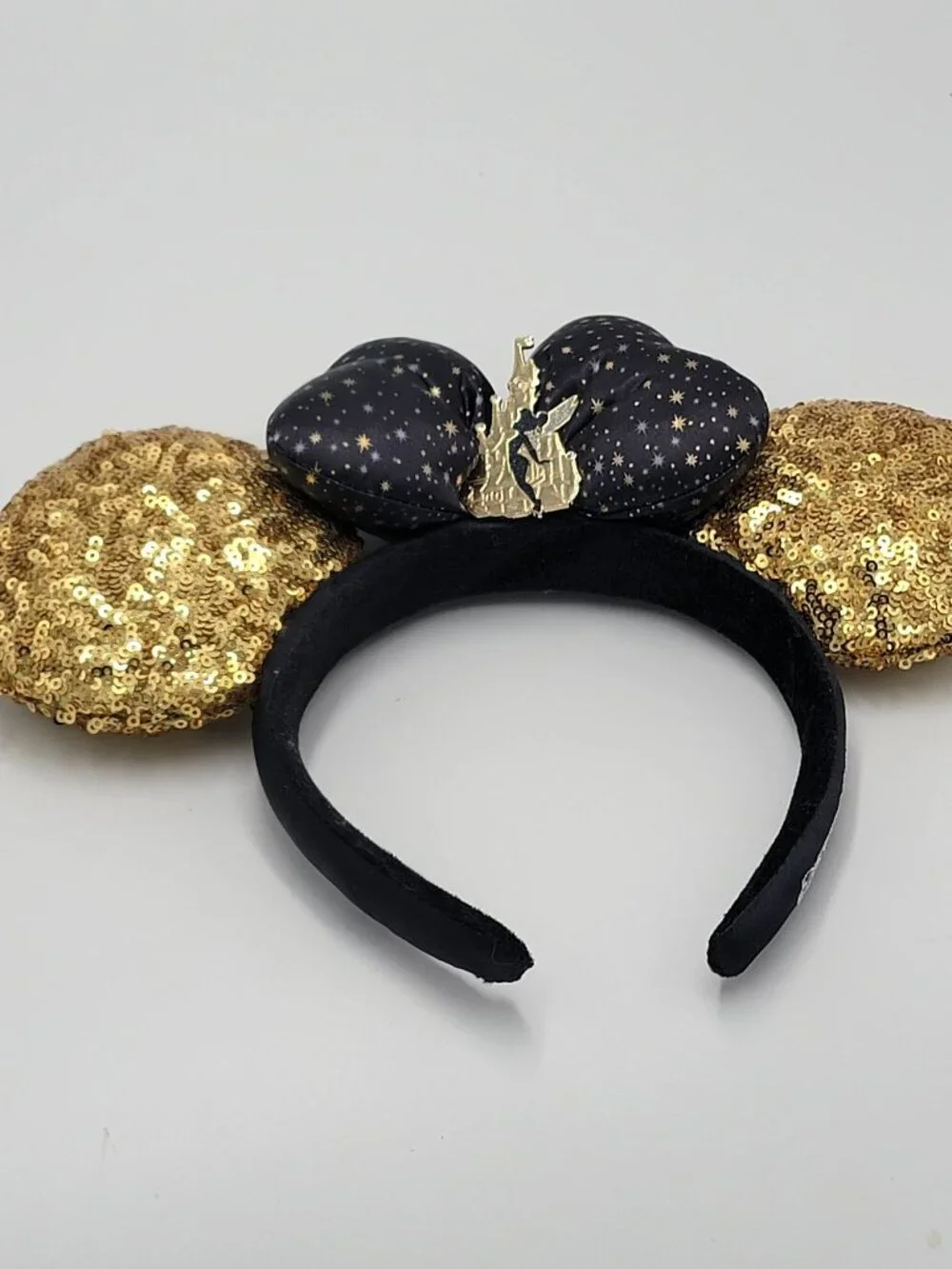 Disneyland Paris 30thAnniversary Gold Bow Sequin Headband